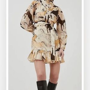 Karen Millen Stallion Pintuck Dress. Size 10